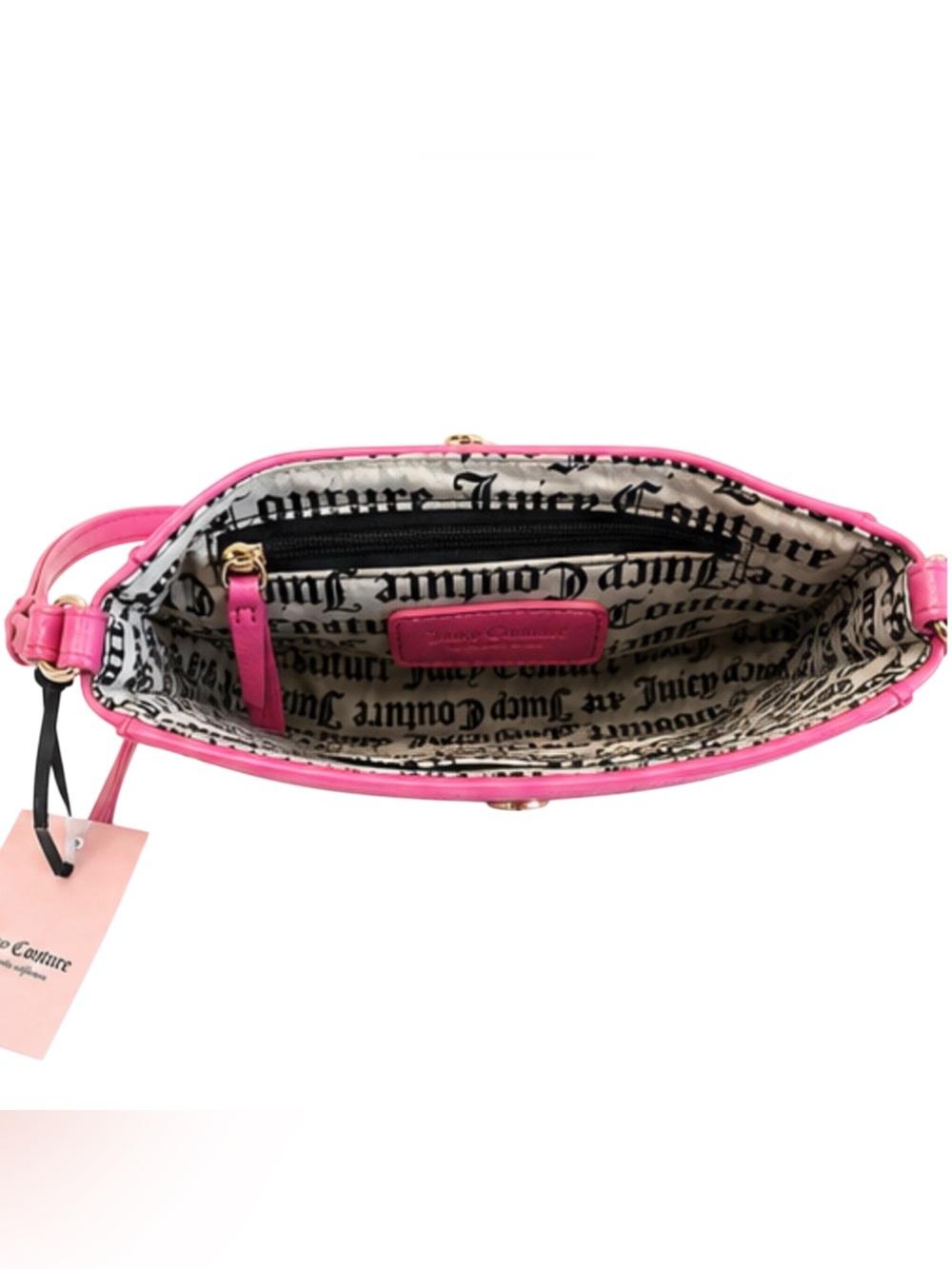 Juicy Couture Bright Pink Heart Logo Crossbody with Wallet - Picture 5 of 9